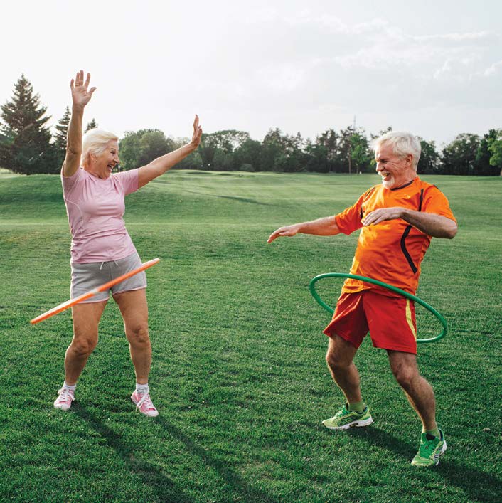Healthy Adults Active with Hula Hoops